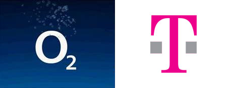 Logo O2 a T-Mobile